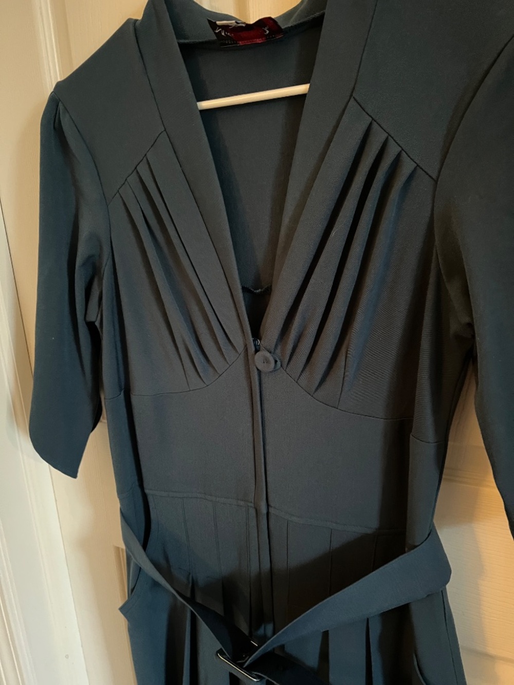Anthropologie Miss Candyfloss Giada wide leg jumpsuit in teal - Picture 10 of 14